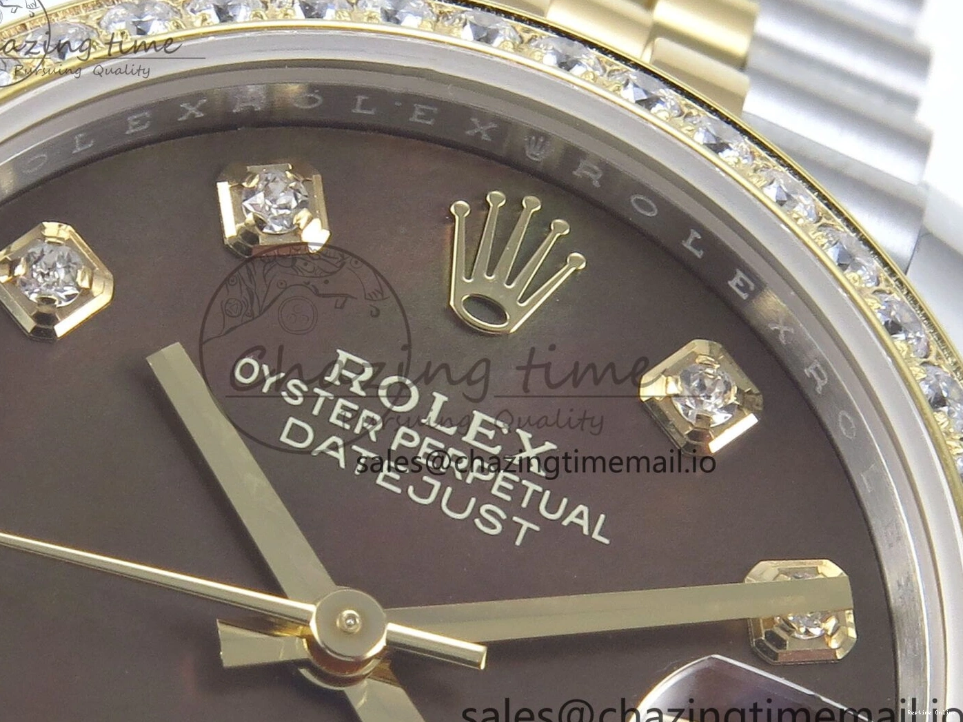 0515 DateJust 31 278383RBR ARF 1:1 Best Edition 904L Steel Brown Diamonds Dial Diamonds Bezel on SS YG Jubilee Bracelet ETA Snug 409